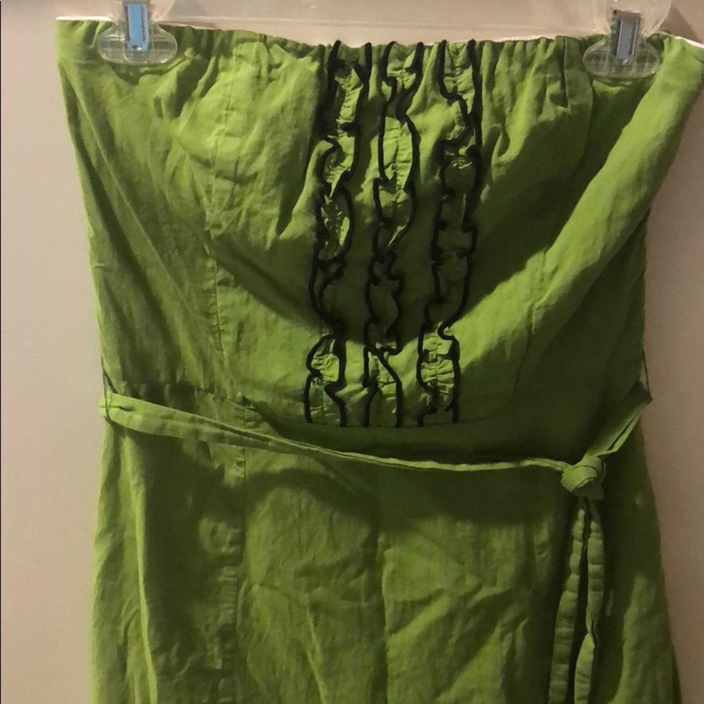 Green fit & flare summer dress